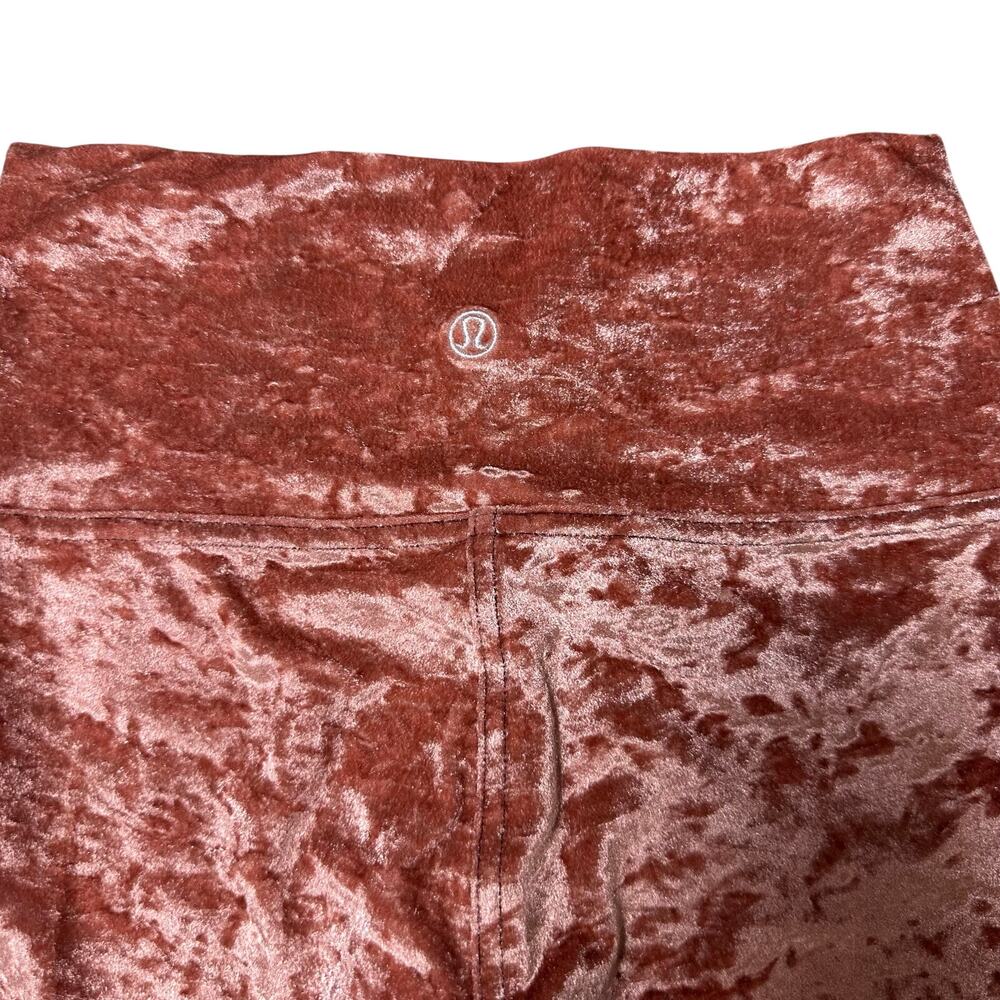 Lululemon Wunder Lounge High-Rise Tight 28" Crushed Velvet Soft Cranberry Pink - Picture 3 of 7